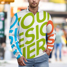Lade das Bild in den Galerie-Viewer, Multi-Image-Design Herren / Männer Pullunder Sport POLO Shirt LM111 mit Foto Design Motiv Text selbst gestalten und bedrucken

