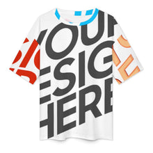 Lade das Bild in den Galerie-Viewer, Voll Druck Reiner Baumwolle Locker geschnittenes T-Shirt mit überschnittenen Schultern und mittellangen Ärmeln S28T mit Foto Design Motiv Text selbst gestalten und bedrucken
