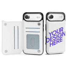 Lade das Bild in den Galerie-Viewer, TPU Leder Apple iPhone 17/iPhone 17 Air/iPhone 17 Pro/iPhone 17 Pro Max Handyhülle Business Handytasche Kartenfach Schutzhülle mit Standfunktion zum Aufklappen aufstellbar Etui mit Foto Design Motiv Text selbst gestalten und bedrucken
