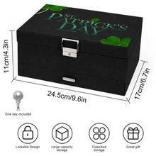 Lade das Bild in den Galerie-Viewer, Triple-layer Suede Jewelry Box St. Patrick's Day, Clover
