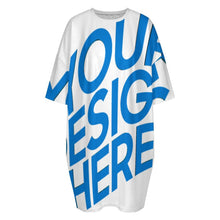 Lade das Bild in den Galerie-Viewer, Einzelbild-Design Damen/Frauen Plüsch T-Shirt Pyjama in Großen Größen LM475 mit Foto Design Motiv Text selbst gestalten und bedrucken
