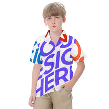 Lade das Bild in den Galerie-Viewer, Voll Druck Reiner Baumwolle Kinder Kurzarm T-Shirt mit kubanischem Kragen SDS012 mit Foto Design Motiv Text selbst gestalten und bedrucken
