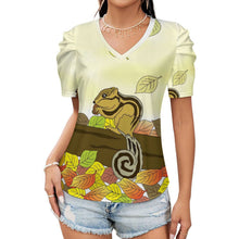 Lade das Bild in den Galerie-Viewer, Damen Shirt mit Puffärmeln personalisieren | T-Shirt mit Foto
