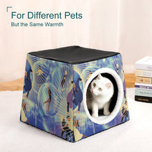 Lade das Bild in den Galerie-Viewer, Personalisierbare Haustierhöhle Kuschelbett für kleine Katzen &amp; Hunde
