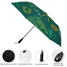 Lade das Bild in den Galerie-Viewer, Personalisierter Golf-Faltschirm mit UV-Schutz und Wunschdruck
