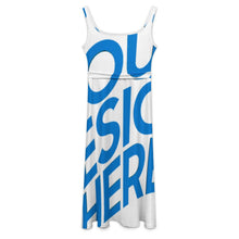 Lade das Bild in den Galerie-Viewer, Einzelbilddruck Damen / Frauen Ärmelloses Kleid LYQ121 mit Foto Design Motiv Text selbst gestalten und bedrucken (Simple Design)
