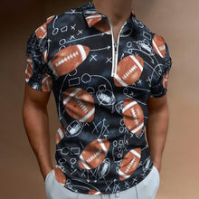 Lade das Bild in den Galerie-Viewer, Baumwoll Poloshirt mit Reißverschluss | Herren Zip Polo gestalten
