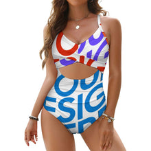 Lade das Bild in den Galerie-Viewer, Multi-Image-Druck Damen / Frauen One-piece Swimsuit Bauchnabelfreier Badeanzug SDSYY002 mit Foto selbst gestalten und bedrucken
