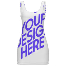 Lade das Bild in den Galerie-Viewer, Sommer Sexy Enge Kleid Kurzes Hipster-Kleid mit Schulterriemen für Frauen mit Foto Design Motiv Text selbst gestalten und bedrucken (Simple Design)
