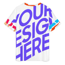 Lade das Bild in den Galerie-Viewer, Multi-Image-Design Damen / Frauen T-Shirt mit Rundhalsausschnitt und Lotusblattärmeln NT103 mit Foto Design Motiv Text selbst gestalten und bedrucken
