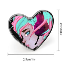 Lade das Bild in den Galerie-Viewer, Personalisierbarer Herz-Pin – Bedruckter Foto-Anstecker aus Metall
