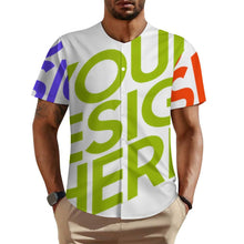 Lade das Bild in den Galerie-Viewer, Multi-Image-Design Herren / Männer Kurzarmhemd Kurzärmeliges Hemd mit Rundschnitt LM018 mit Foto Design Motiv Text selbst gestalten und bedrucken
