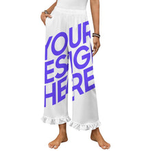 Lade das Bild in den Galerie-Viewer, Einzelbilddruck Damen / Frauen Rüschen Pyjamahose NSHYBSK mit Foto Design Motiv Text selbst gestalten und bedrucken
