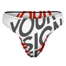 Lade das Bild in den Galerie-Viewer, Multi-Image-Druck Eisseiden T-back Tanga Unterhosen Unterwäsche NZ207 Damen / Frauen mit Fotos Muster Text selbst gestalten und bedrucken

