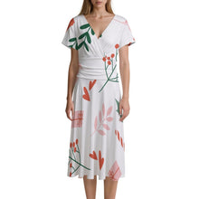 Lade das Bild in den Galerie-Viewer, Personalisiertes V-Ausschnitt Kleid aus Milchseide | Design mit Foto
