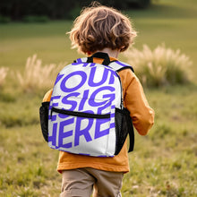 Lade das Bild in den Galerie-Viewer, Einzelbild-Design 13 Zoll Volldruck Kinderschultasche Schulrucksack mit Fotos Muster Text Logo selbst gestalten und bedrucken
