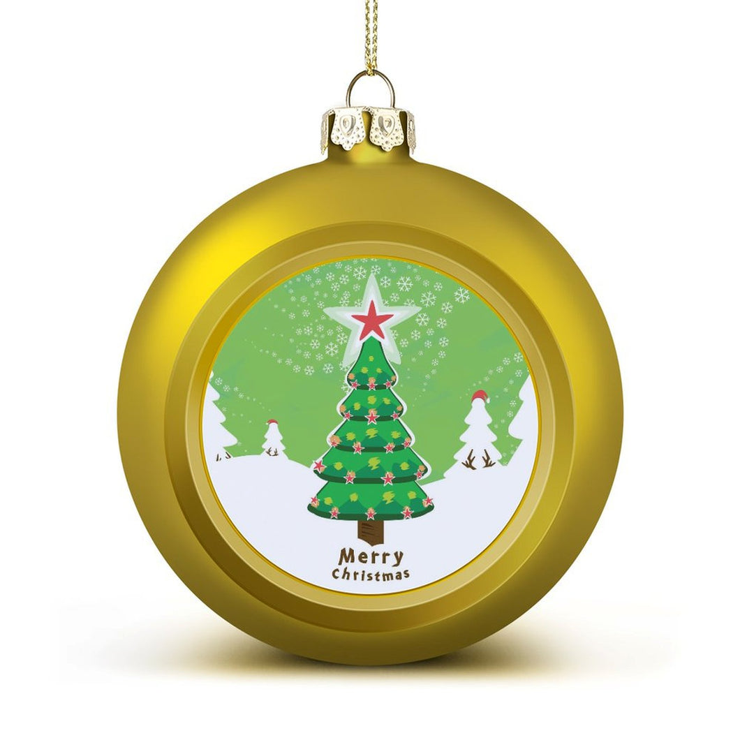 Kleine Weihnachtskugel mit Foto | Mini Christbaumschmuck gestalten (4cm)