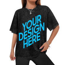 Lade das Bild in den Galerie-Viewer, Unisex Vintage T-Shirt mit kurzen Ärmeln mit Fotos Muster Text Logo selbst gestalten und bedrucken

