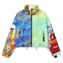 Lade das Bild in den Galerie-Viewer, Multi-Image-Druck Damen / Frauen Fleece Hoodie kurze Jacke MWL476 mit Fotos Muster Text Logo selbst gestalten und bedrucken
