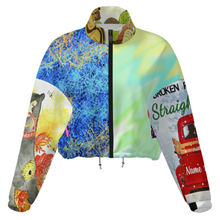 Lade das Bild in den Galerie-Viewer, Multi-Image-Druck Damen / Frauen Fleece Hoodie kurze Jacke MWL476 mit Fotos Muster Text Logo selbst gestalten und bedrucken
