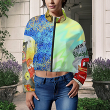 Lade das Bild in den Galerie-Viewer, Multi-Image-Druck Damen / Frauen Fleece Hoodie kurze Jacke MWL476 mit Fotos Muster Text Logo selbst gestalten und bedrucken
