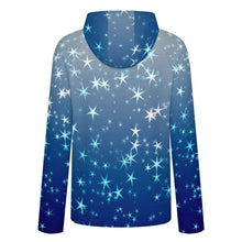 Lade das Bild in den Galerie-Viewer, Sunscreen Hooded Long Sleeved Jacket Stars, Blue, Gradients
