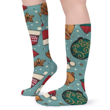 Lade das Bild in den Galerie-Viewer, Breathable Stockings Merry ChristmasSocken mit eigenem Foto bedrucken | Einzigartiges Fotogeschenk Style One Size
