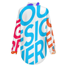 Lade das Bild in den Galerie-Viewer, Multi-Image-Druck Damen / Frauen Hemd mit überschnittenen Schultern LM554 mit Foto Design Motiv Text selbst gestalten und bedrucken
