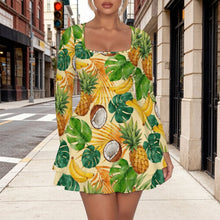 Lade das Bild in den Galerie-Viewer, Square Neckline Ruffled Mini Dress 1 (48)

