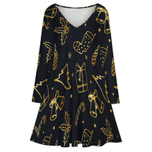 Lade das Bild in den Galerie-Viewer, V-Ausschnitt Kleid Plus Size | S bis 8XL | Figurumschmeichelnd
