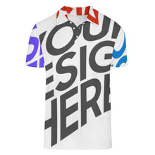Lade das Bild in den Galerie-Viewer, Multi-Image-Druck Sommer Ice Silk Polo T-Shirt Herren / Männer B612 mit Fotos Muster Text Logo selbst gestalten und bedrucken
