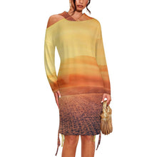 Lade das Bild in den Galerie-Viewer, Personalisiertes Off-Shoulder Hoodie-Kleid | Designer Geschenk für Sie
