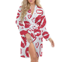 Lade das Bild in den Galerie-Viewer, Satin-Kimono Personalisierbar | Morgenmantel mit Gürtel | S-XL
