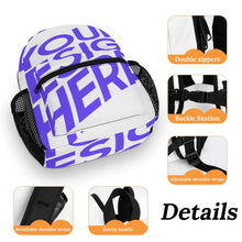 Lade das Bild in den Galerie-Viewer, Einzelbild-Design 13 Zoll Volldruck Kinderschultasche Schulrucksack mit Fotos Muster Text Logo selbst gestalten und bedrucken
