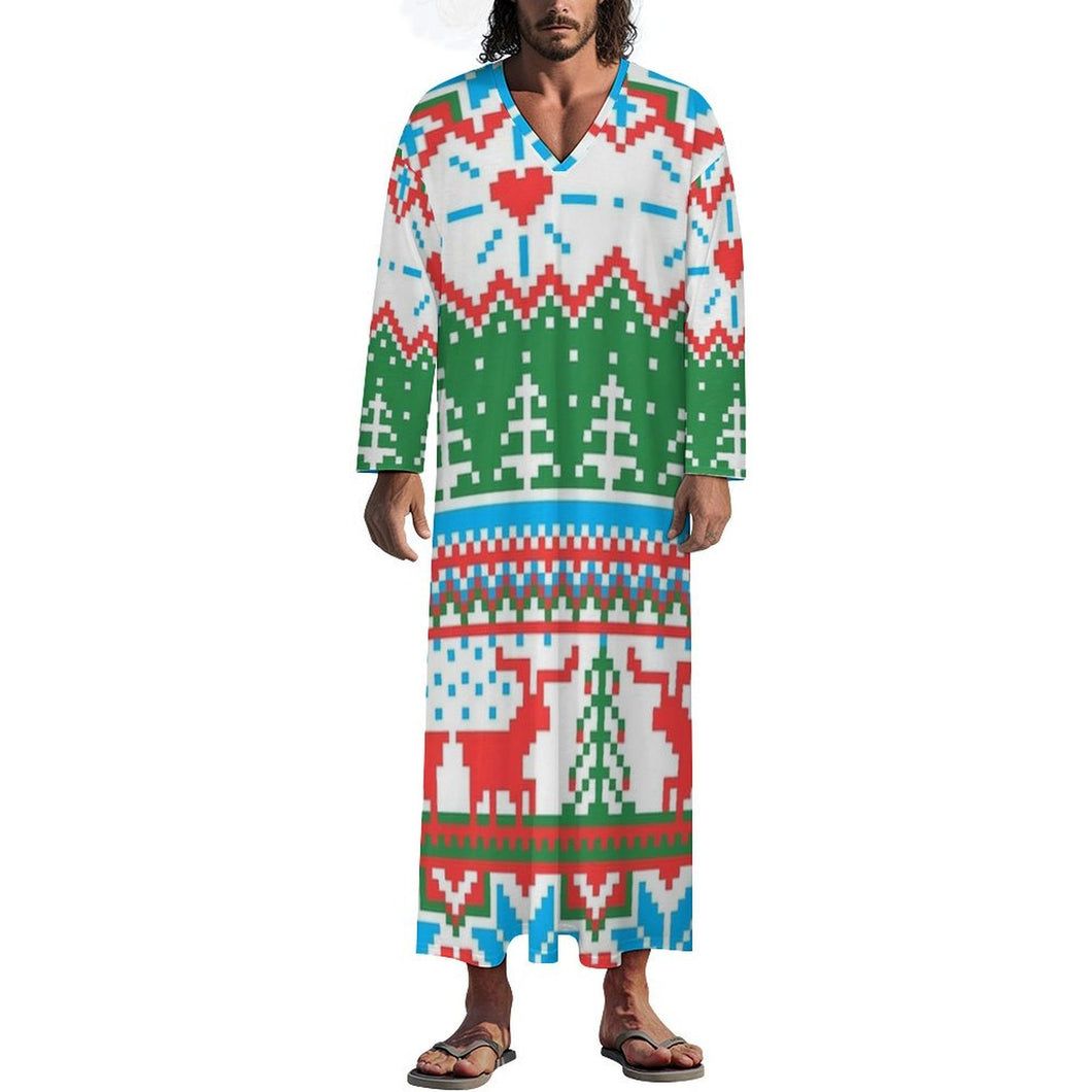 Personalisierter Kaftan | Langes V-Ausschnitt Kleid selbst gestalten
