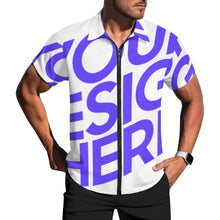 Lade das Bild in den Galerie-Viewer, Einzelbild-Design Herren / Männer Kurzarmhemd mit Reißverschluss LM816 mit Foto Design Motiv Text selbst gestalten und bedrucken
