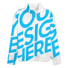 Lade das Bild in den Galerie-Viewer, Unisex Sweatshirt mit langen Ärmeln und Stehkragen mit Foto Design Motiv Text selbst gestalten und bedrucken
