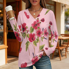 Lade das Bild in den Galerie-Viewer, V-neck Button-up Top Flowers
