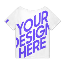 Lade das Bild in den Galerie-Viewer, Einzelbilddruck Damen / Frauen T-Shirt mit schrägem Kragen und kurzen Ärmeln DVL selbst gestalten und bedrucken
