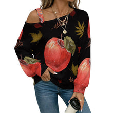 Lade das Bild in den Galerie-Viewer, Off-the-shoulder Sweater Red Apple
