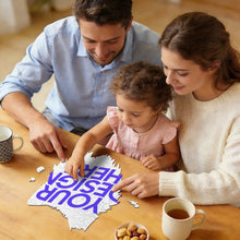 Lade das Bild in den Galerie-Viewer, Unregelmäßiges Holzpuzzles (Wolfskopfform) JJ0533027 mit Fotos Muster Text selbst gestalten und bedrucken
