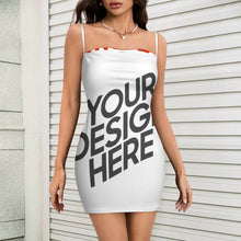 Lade das Bild in den Galerie-Viewer, Multi-Image-Design Damen / Frauen Trägerloses Tube-Top Kleid LM450 mit Fotos Muster Text Logo selbst gestalten und bedrucken
