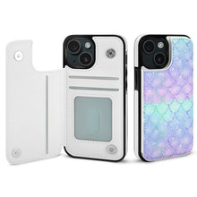 Lade das Bild in den Galerie-Viewer, iPhone 15 Flip Case personalisiert | Kartenfach &amp; 360° Schutz | UV-Druck
