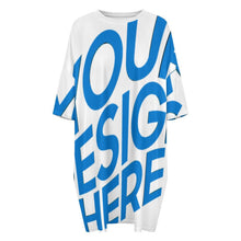 Lade das Bild in den Galerie-Viewer, Einzelbilddruck Damen / Frauen Eisseide Lockeres Große Größe T-Shirt Home Kurzarm Pyjama Nachthemd LM475 mit Fotos Muster Text Logo selbst gestalten und bedrucken
