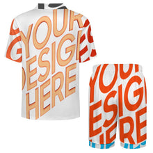 Lade das Bild in den Galerie-Viewer, Multi-Image-Druck Herren / Männer Kurzarm Pyjama Set aus Eisseide LM135 mit Foto Design Motiv Text selbst gestalten und bedrucken
