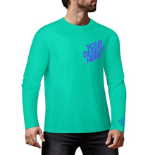 Lade das Bild in den Galerie-Viewer, Druck auf Brust und Manschette 100% Baumwolle Herren/Männer Langarm Shirt Verschiedne Farben mit Foto Design Motiv Text selbst gestalten und bedrucken
