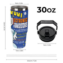 Lade das Bild in den Galerie-Viewer, Personalisierter 30oz Edelstahl Tumbler mit Griff &amp; Trinkhalm
