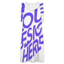 Lade das Bild in den Galerie-Viewer, Einzelbild-Design Damen / Frauen Kleid mit Volants F11Q mit Foto Design Motiv Text selbst gestalten und bedrucken (Simple Design)
