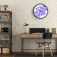 Lade das Bild in den Galerie-Viewer, Fashion Wanduhr ohne Tickgeräusche im modern Stil mit Lautlosem Uhrwerk - Große Wand Uhr 25 cm für Büro Küche Schlafzimmer Wohnzimmer Klassenzimmer mit Fotos Muster Text Logo selbst gestalten und bedrucken
