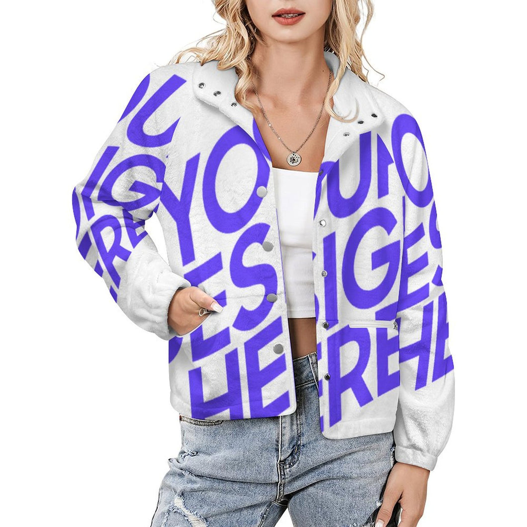 Einzelbilddruck Damen / Frauen Sweatjacke Stand-Up Collar LM552 mit Fotos Muster Text Logo selbst gestalten und bedrucken